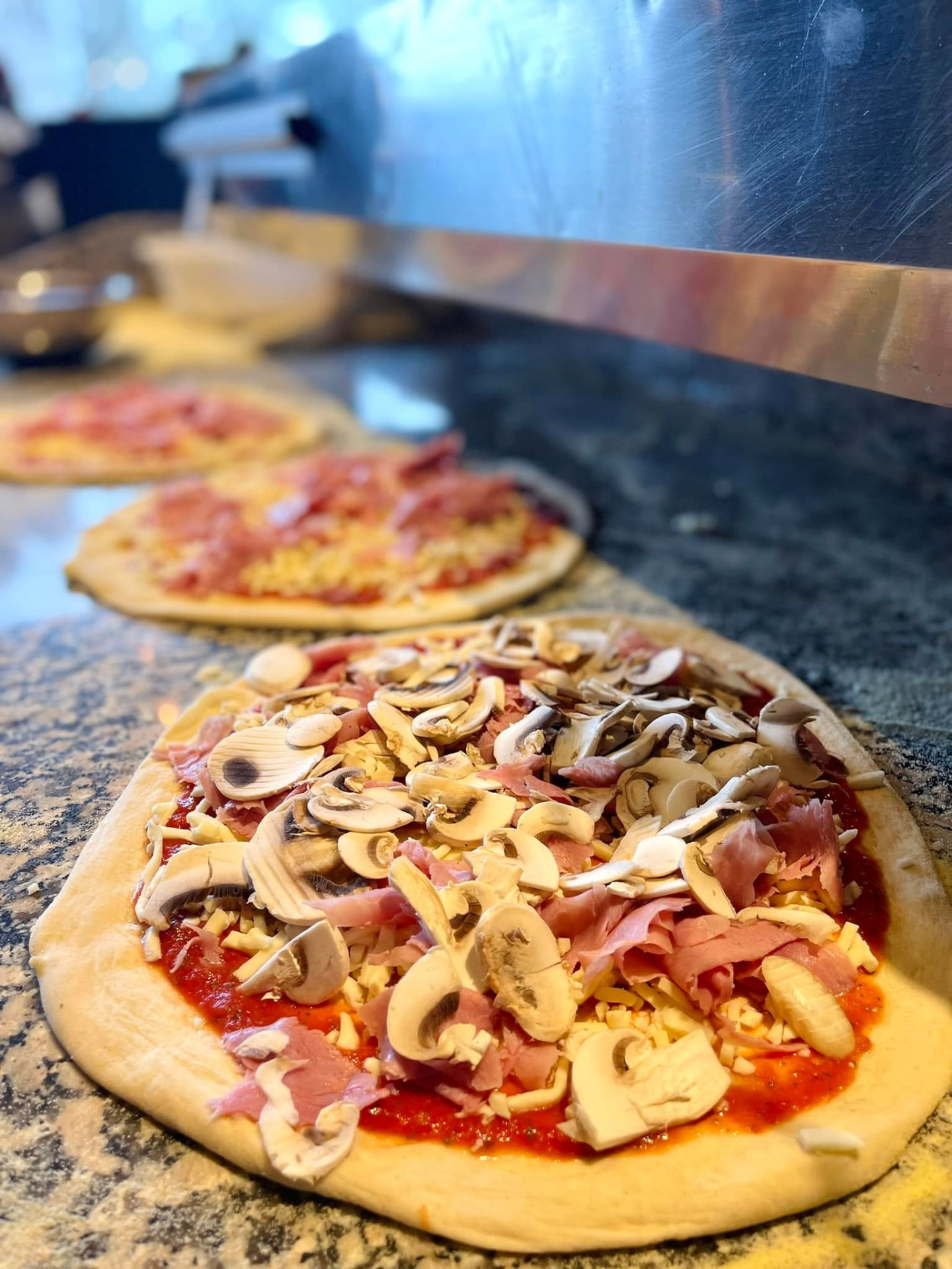 Préparation des pizzas