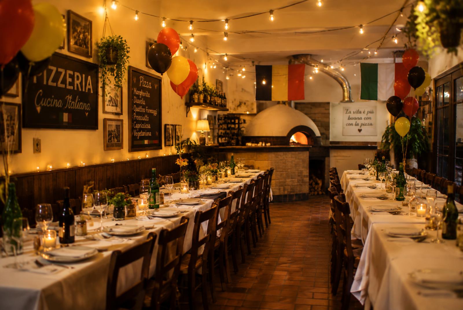 Salle de Bella Casa décorée pour une fête